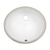 Ruvati 13 x 11 inch Undermount Bathroom Sink White Oval Porcelain Ceramic with Overflow - RVB0613