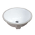 Ruvati 13 x 11 inch Undermount Bathroom Sink White Oval Porcelain Ceramic with Overflow - RVB0613