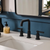 Ruvati Barolo Two Handle Widespread Art Deco Modern Luxury Bathroom Faucet in Matte Black- RVF5236MB