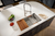 Ruvati Seneca Stainless Steel Single Handle Pull Down Kitchen Faucet Tall Spring Commercial with Pre-Rinse Sprayer - RVF1233BN
