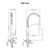 Ruvati Seneca Stainless Steel Single Handle Pull Down Kitchen Faucet Modern Sharp Style with Pre-Rinse Sprayer - RVF1236BN