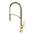 Ruvati Seneca Single Handle Pull Down Spring Kitchen Faucet with Pre-Rinse Sprayer in Brushed Gold - RVF1236SG