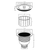 Ruvati Kitchen Sink Basket Strainer Drain Assembly in Gunmetal Black Stainless Steel - RVA1025BL