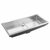 Ruvati 33 x 12 inch Brushed Stainless Steel Semi-Recessed Drop-in Topmount Ramp Bathroom Sink Stainless Steel  RVH6244ST