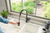 Ruvati Simoni Matte Black Pull Down Kitchen Faucet Single Handle Traditional Classic Style Gooseneck with Sprayer - RVF1234MB