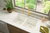Ruvati Idris Single Handle Pull Down Kitchen Faucet Tall High Arc Gooseneck with Sprayer in Brushed Gold - RVF1239SG