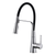 Ruvati Carina Single Handle Flexible Soft Hose Sprayer Kitchen Faucet in Stainless Steel and Black - RVF1242BN