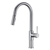 Ruvati Isola Single Handle Pull Down Kitchen Faucet Knurling Contemporary Tall Arc in Stainless Steel - RVF1248BN