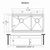 Ruvati 33-inch Workstation Dual Tier Nova Double Bowl Low Divide Undermount Stainless Steel Kitchen Sink - RVH8254