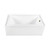 Kingston Brass 60" Acrylic Rectangular 3-Wall Alcove Tub Combo with Waste and Overflow Drain (Right Hand Drain), Glossy White/Antique Brass - CVTDE603122R3
