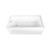 Kingston Brass 66" Acrylic Rectangular 3-Wall Alcove Tub Combo with Waste and Overflow Drain (Left Hand Drain), Glossy White/Polished Brass - CVTAP663222L2