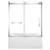 Kingston Brass 60" Acrylic Rectangular 3-Wall Alcove Tub Combo with Tub Door (Left Hand Drain), White/Polished Chrome - KVTAP6032L221