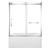 Kingston Brass 60" Acrylic Rectangular 3-Wall Alcove Tub Combo with Tub Door (Right Hand Drain), White/Polished Chrome - KVTAP6032R221