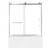 Kingston Brass 60" Acrylic Rectangular 3-Wall Alcove Tub Combo with Tub Door (Left Hand Drain), White/Brushed Nickel - KVTAP603222L8