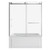 Kingston Brass 60" Acrylic Rectangular 3-Wall Anti-Skid Alcove Tub Combo with Tub Door (Right Hand Drain), White/Brushed Nickel - KVTAM6032R22B8