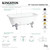 Kingston Brass 67" Cast Iron Rectangular Double Ended Clawfoot Tub (7" Faucet Drillings), White/Brushed Brass - VCTQ7D6732NL7