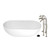 Kingston Brass 70" Solid Surface Oval Double Ended Freestanding Tub with Faucet Combo and Drain, Brushed Nickel - KRTRS7035266K8