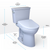 TOTO® Drake® Transitional WASHLET®+ Two-Piece Elongated 1.28 GPF Universal Height TORNADO FLUSH® Toilet with S2 Bidet Seat, Cotton White - MW7863346CEFG#01