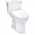 TOTO® Drake® Transitional WASHLET®+ Two-Piece Elongated 1.28 GPF Universal Height TORNADO FLUSH® Toilet with S5 Bidet Seat, Cotton White - MW7863446CEFG#01