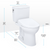 TOTO® WASHLET+® Drake® II 1G® Two-Piece Elongated 1.0 GPF Toilet and WASHLET+® S2 Bidet Seat, Cotton White - MW4543346CUFG#01