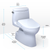 TOTO® WASHLET+® Carlyle® II One-Piece Elongated 1.28 GPF Toilet and WASHLET+® S2 Bidet Seat, Cotton White - MW6143346CEFG#01
