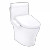 TOTO® WASHLET®+ Aquia IV® Cube Two-Piece Elongated Dual Flush 1.28 and 0.9 GPF Toilet with S2 Bidet Seat, Cotton White - MW4363346CEMFGN#01