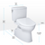 TOTO® WASHLET+® Vespin® II 1G® Two-Piece Elongated 1.0 GPF Toilet and WASHLET+® S2 Bidet Seat, Cotton White - MW4743346CUFG#01