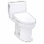 TOTO® WASHLET+® Drake® II 1G® Two-Piece Elongated 1.0 GPF Toilet and WASHLET+® S5 Bidet Seat, Cotton White - MW4543446CUFG#01