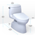 TOTO® WASHLET+® Carlyle® II 1G® One-Piece Elongated 1.0 GPF Toilet and WASHLET+® S5 Bidet Seat, Cotton White - MW6143446CUFG#01