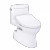 TOTO® WASHLET+® Carlyle® II 1G® One-Piece Elongated 1.0 GPF Toilet and WASHLET+® S5 Bidet Seat, Cotton White - MW6143446CUFG#01