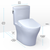 TOTO® WASHLET®+ Aquia IV® Cube Two-Piece Elongated Dual Flush 1.28 and 0.9 GPF Toilet with S5 Bidet Seat, Cotton White - MW4363446CEMFGN#01
