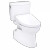 TOTO® WASHLET+® Vespin® II 1G® Two-Piece Elongated 1.0 GPF Toilet and WASHLET+® S5 Bidet Seat, Cotton White - MW4743446CUFG#01