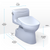 TOTO® WASHLET+® Carolina® II One-Piece Elongated 1.28 GPF Toilet and WASHLET+® S2 Bidet Seat, Cotton White - MW6443346CEFG#01