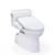 TOTO® WASHLET+® Carolina® II One-Piece Elongated 1.28 GPF Toilet and WASHLET+® S2 Bidet Seat, Cotton White - MW6443346CEFG#01