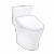 TOTO® WASHLET®+ Aquia® IV One-Piece Elongated Dual Flush 1.28 and 0.9 GPF Toilet and WASHLET S5 Bidet Seat, Cotton White- MW6463446CEMFGN#01