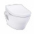 TOTO® WASHLET®+ EP Wall-Hung Elongated Toilet and WASHLET S5 Bidet Seat and DuoFit® In-Wall 0.9 and 1.28 GPF Dual-Flush Tank System, Matte Silver - CWT4283446CMFG#MS