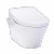TOTO® WASHLET®+ AP Wall-Hung Elongated Toilet and WASHLET S5 and DuoFit® In-Wall 0.9 and 1.28 GPF Dual-Flush Tank System, Matte Silver - CWT4263446CMFG#MS