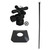 Kingston Brass Trapeze Plumbing Toilet Trim Kit with Flange, Matte Black -  KTK130P0