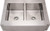 Whitehaus WHNCMAP3621EQ 36" Noah Commercial Single Bowl Sink With A Decorative Notched Front Apron - Brushed Stainless Steel