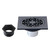 Kingston Brass Watercourse 4" Brass Square Grid Shower Drain with Flange, Matte Black - BSF4272MB
