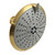 Kingston Brass Shower Scape 5" Round 5-Function ABS Shower Head, Brushed Brass - KX257