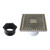 Kingston Brass Watercourse 4" Brass Square Grid Shower Drain with Flange and Hair Trap, Brushed Nickel - BSF4464BN