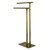 Kingston Brass Edenscape 32-7/16" Freestanding Pedestal 2-Tier L-Shape Towel Rack, Antique Brass - SCC6033