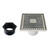 Kingston Brass Watercourse 4" Brass Square Grid Shower Drain with Flange and Hair Trap, Polished Nickel - BSF4464PN
