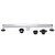 Kingston Brass Watercourse 32" Stainless Steel Linear Shower Drain with Reversible Tile Insert and Flat Grate, Drain with Base Flange and Hair Strainer, Polished Chrome - BSFK3221