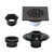Kingston Brass Watercourse 4" Brass Square Grid Shower Drain with Flange, Oil Rubbed Bronze - BSFK6360ORB