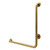 Kingston Brass Made To Match 24" x 24" L-Shaped Stainless Steel ADA Grab Bar - Left Hand, Brushed Brass - GBL1424CSL7