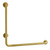 Kingston Brass Made To Match 24" x 24" L-Shaped Stainless Steel ADA Grab Bar - Right Hand, Brushed Brass - GBL1424CSR7