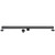 Kingston Brass Watercourse 60" Stainless Steel Linear Shower Drain with Reversible Tile Insert and Flat Grate, Matte Black - BSF6020
