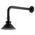 Kingston Brass Victorian 4-13/16" Round Raindrop Brass Shower Head with 12" Shower Arm, Matte Black - P10MBCK